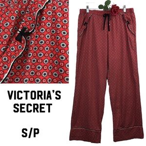 PJ Lounge pants VICTORIA’S SECRET Red print Bow Pocket Detail S/P EUC